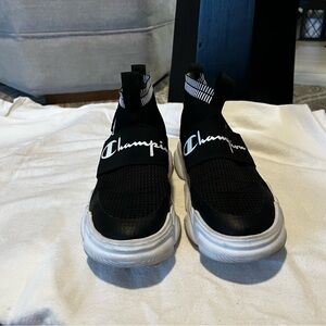 Champion Black and White High-Top Sneakers